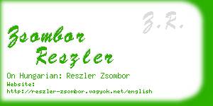 zsombor reszler business card